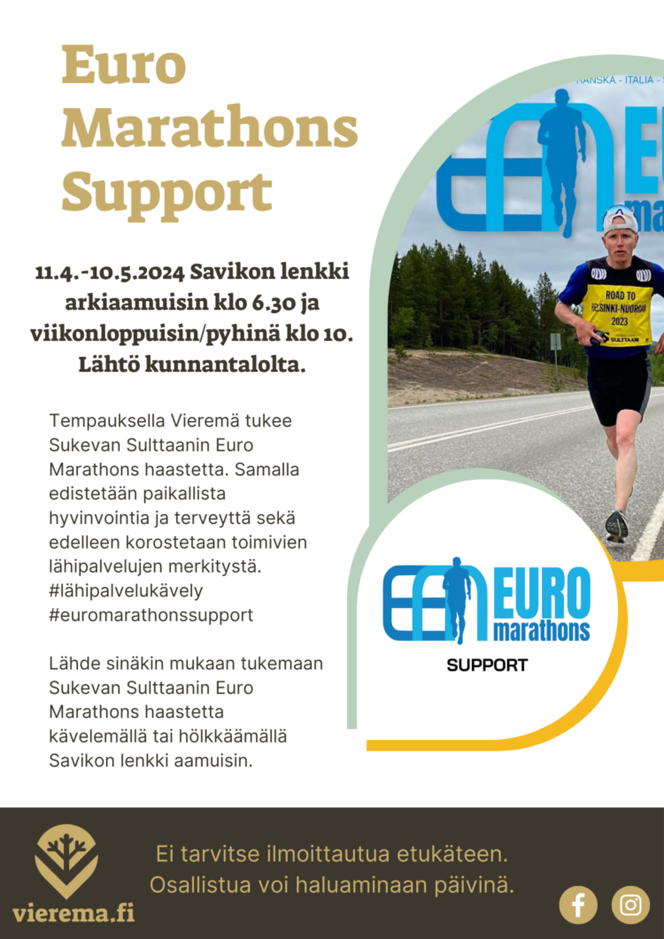 Euro Marathons Support mainos