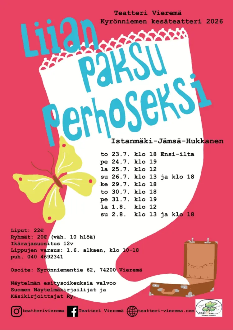 Liian paksu perhoseksi mainos