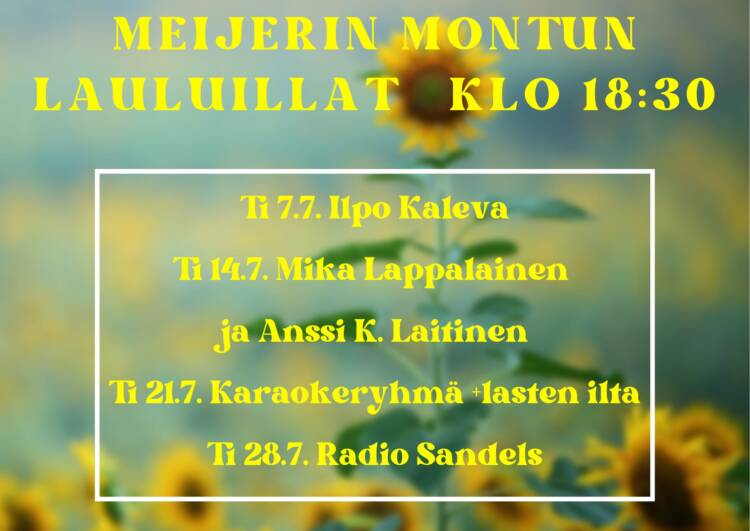 Laulillat Meijerin Montussa mainos