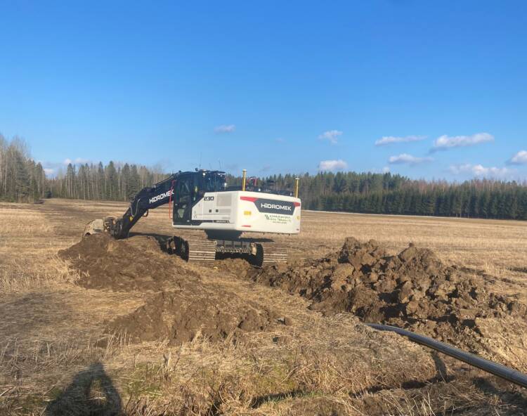 Raakakaasulinjan konetyöt